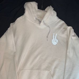 Tan Graphic Design Hoodie